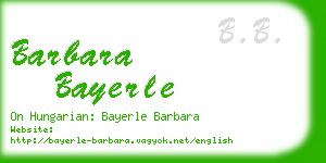 barbara bayerle business card